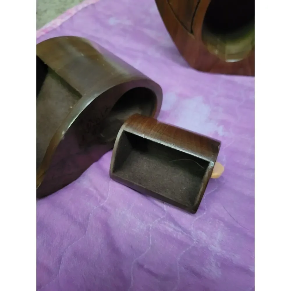Bandsaw Scroll Leaf Teak Wood Jewelry Box W Hidden Compartment Signed